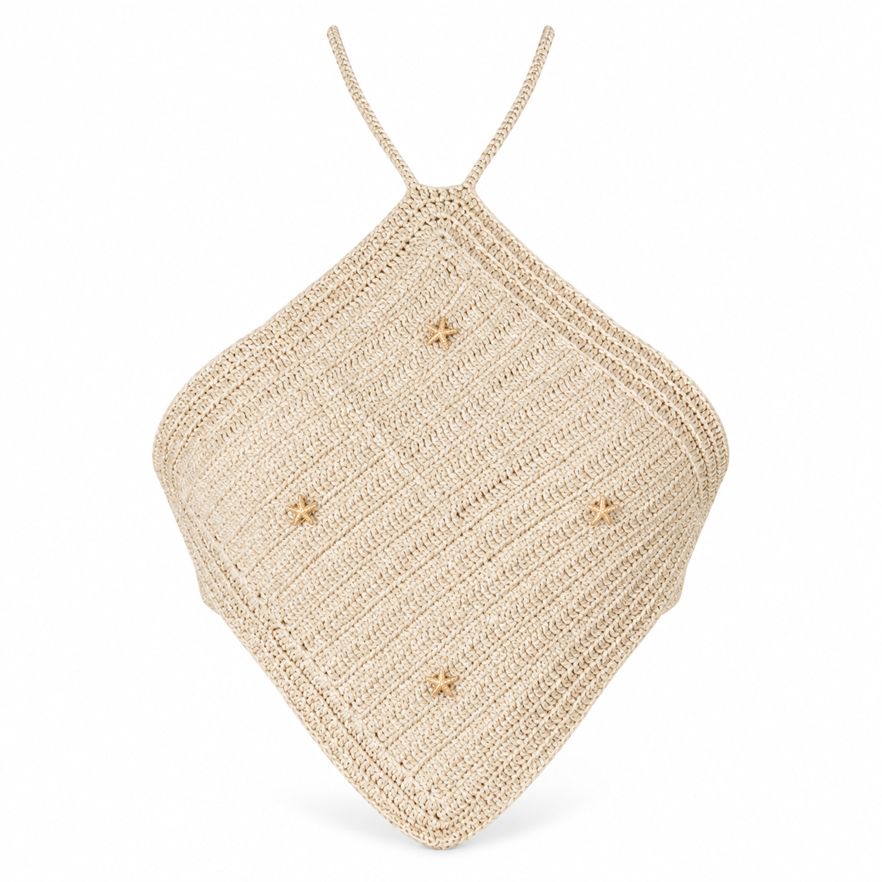 MINATI Pearl Top Sand, elegant sleeveless blouse with pearl embellishments, displayed on a neutral background.